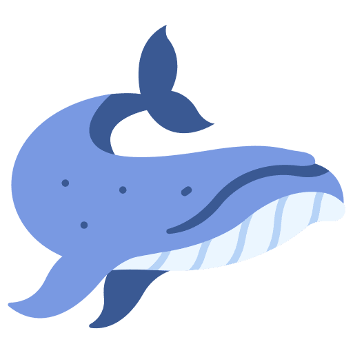 Whale underwater aquatic animals icon