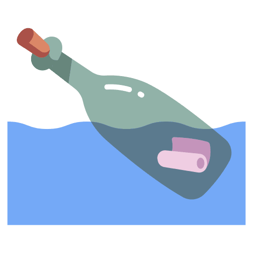 Bottle sea bottle glass icon
