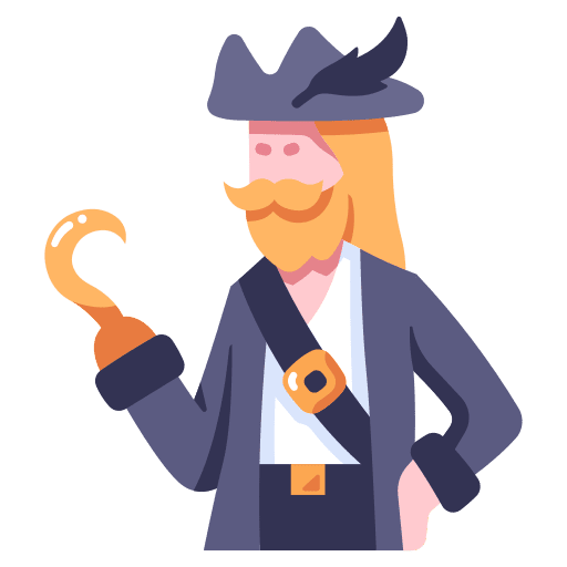 Pirate captain hook people icon