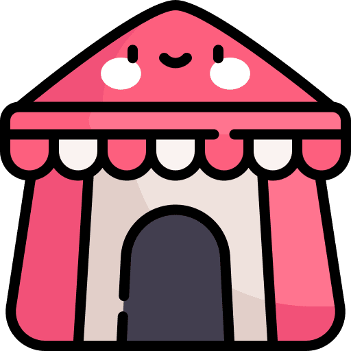 Circus tent circus tent fairground holidays icon