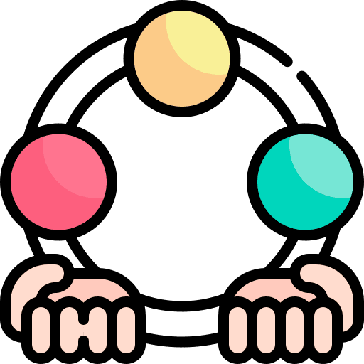 Juggle circus juggling hand icon