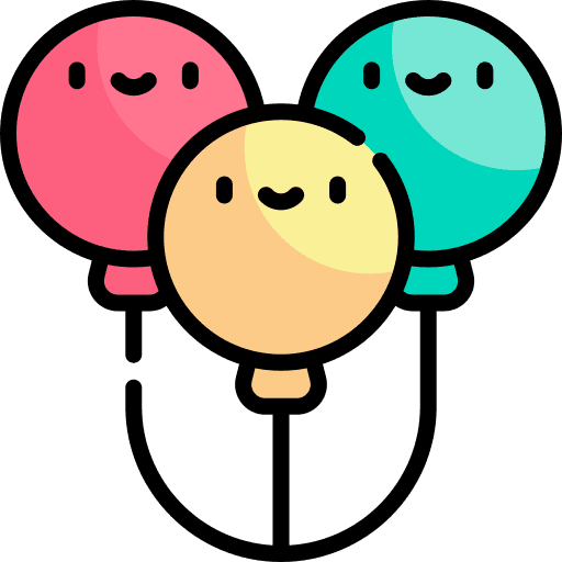 Balloon new year birthday and party celebration icon