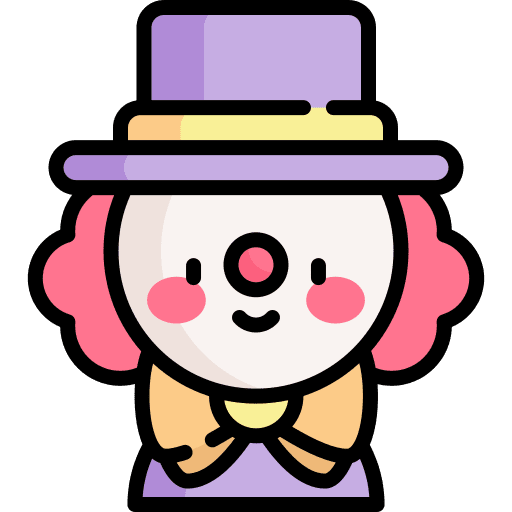 Clown costume party clown icon