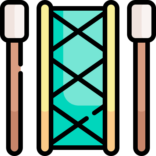 Drum music and multimedia drumstick orchestra icon