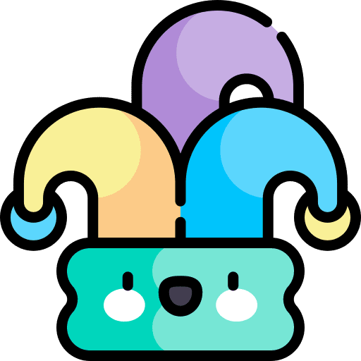 Jester costume circus birthday and party icon