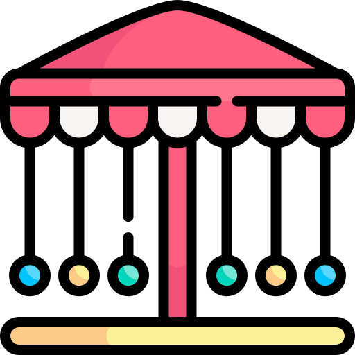 Carousel swing entertainment fair icon