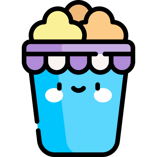 Popcorn box fast food cinema food and restaurant icon