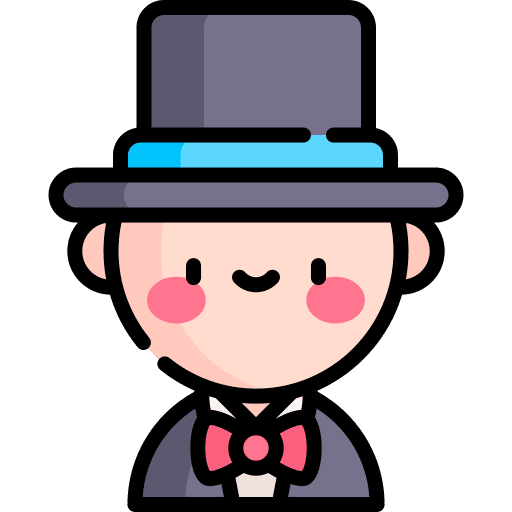 Showman showman magician professions and jobs icon