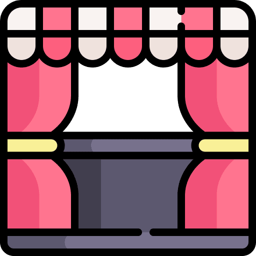 Stage decoration buildings theatre icon