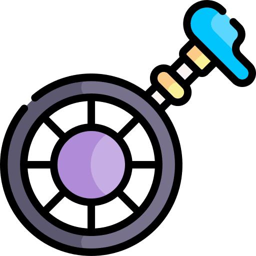 Unicycle wheel circus monocycle icon