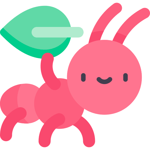 Ant animals ant leaf icon