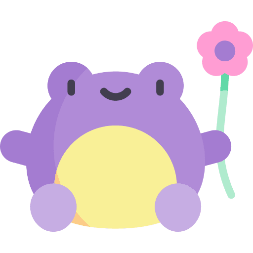 Frog animals flower spring icon