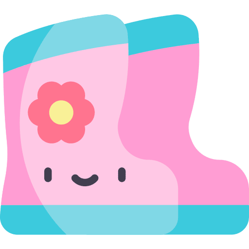 Rain boots rain footwear flower icon