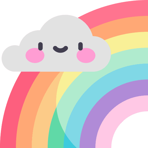 Rainbow weather cloud atmospheric icon