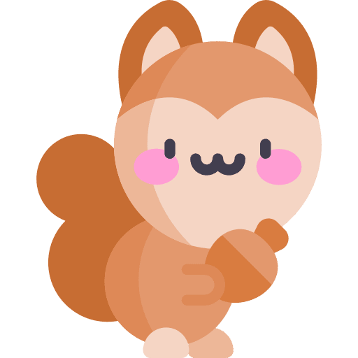 Squirrel nut walnut mammals icon