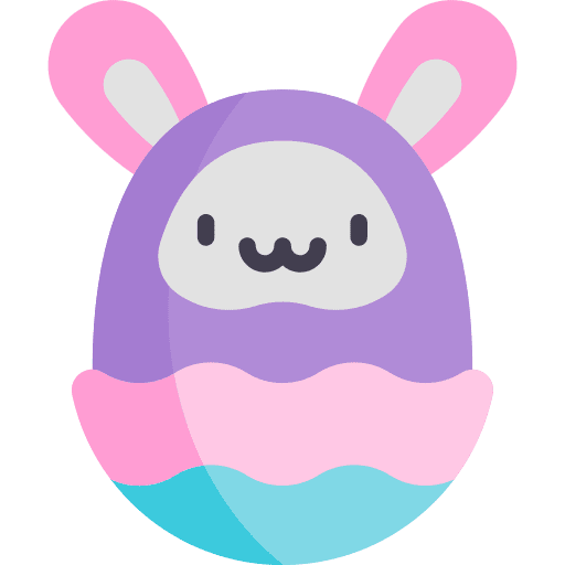 Easter bunny rabbit egg shell easter icon