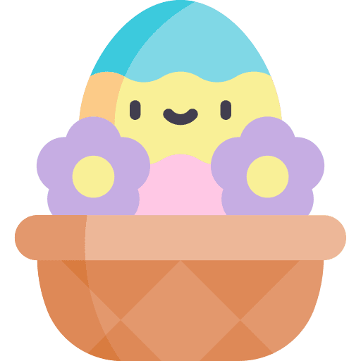 Easter egg decoration easter flower icon