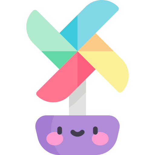 Pinwheel mill toy baby toy icon