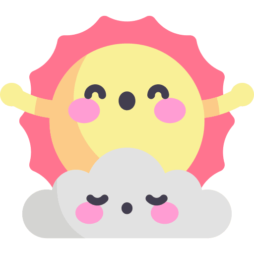 Sun cloud weather sun icon
