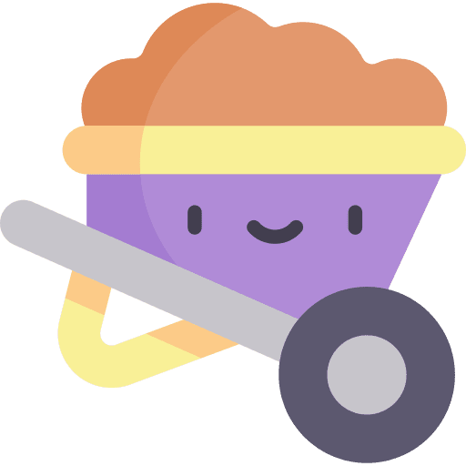 Wheelbarrow farming and gardening gardening construction icon