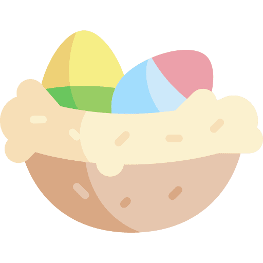 Nest easter egg nest decoration icon