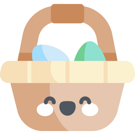 Basket eggs food cultures icon