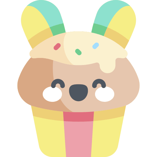 Cupcake bakery food bunny icon