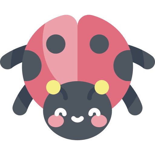 Ladybug nature beetle bug icon