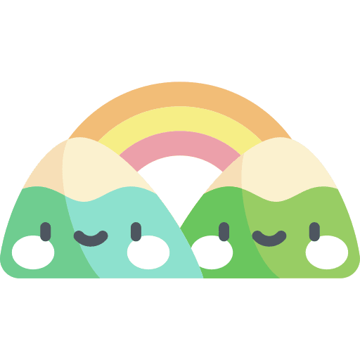 Rainbow nature landscape weather icon