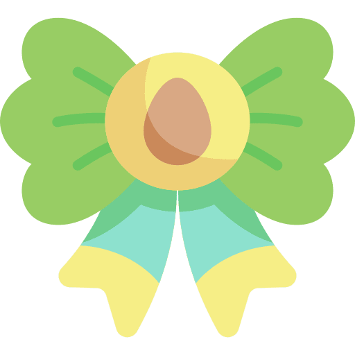 Ribbon decoration easter egg ornament icon