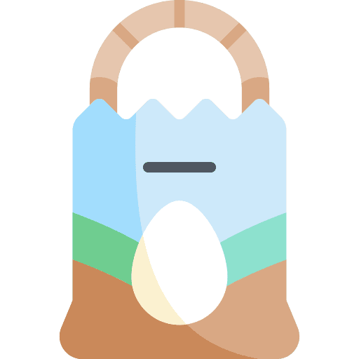 Shopping bag commerce and shopping easter present icon