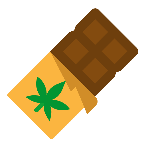 Chocolate bar cannabis food and restaurant sweet icon
