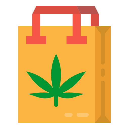 Marijuana shopper shopping bag commerce and shopping icon