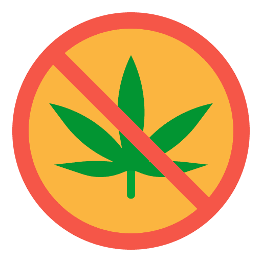Prohibition marijuana prohibition cannabis icon