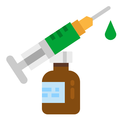 Cbd cannabis marijuana syringe icon