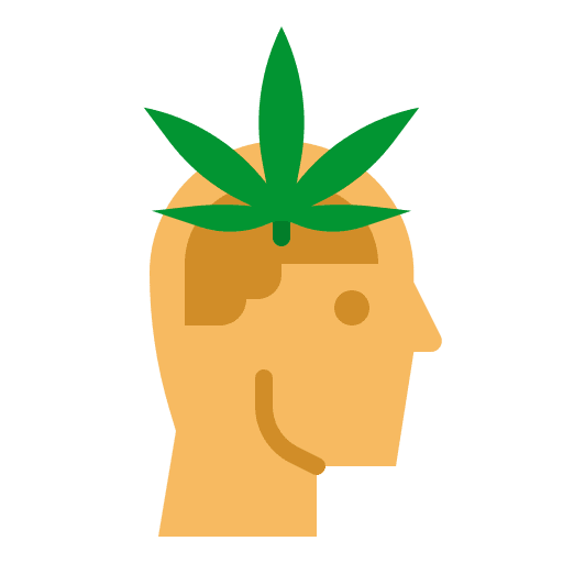 Drug addiction marijuana relaxing cannabis icon