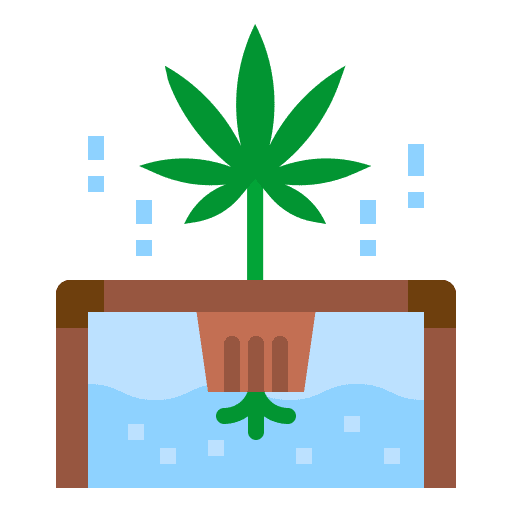 Hydroponic cannabis hydroponic farming and gardening icon
