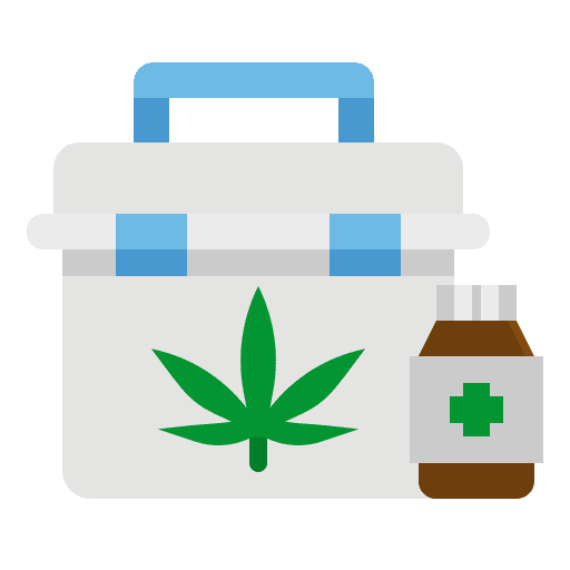 Medical box weed cannabis cbd icon