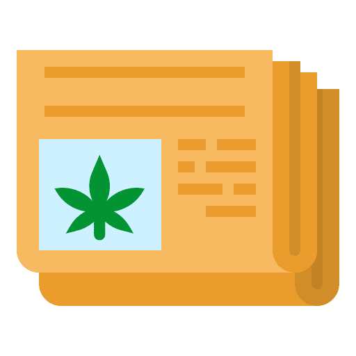 News marijuana drug weed icon