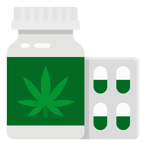 Pills capsule healthcare and medical cbd icon