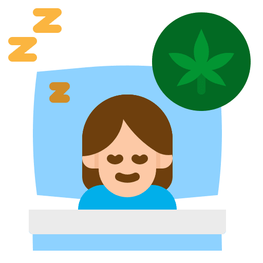 Sleeping insomnia weed rest icon