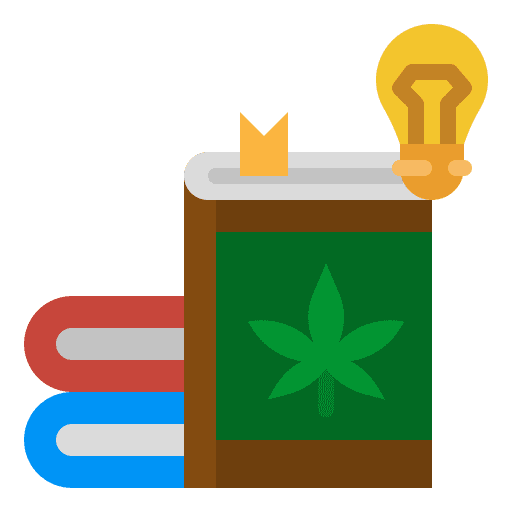 Book marijuana knowledge healthcare and medical icon