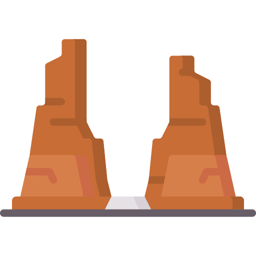 Desert sand hot landscape icon