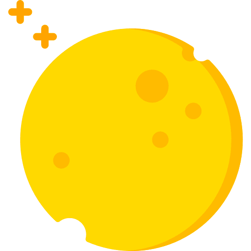 Moon white phase phases icon