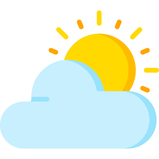Sun haw weather clouds and sun weather icon