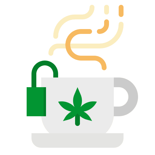 Tea mug weed tea icon
