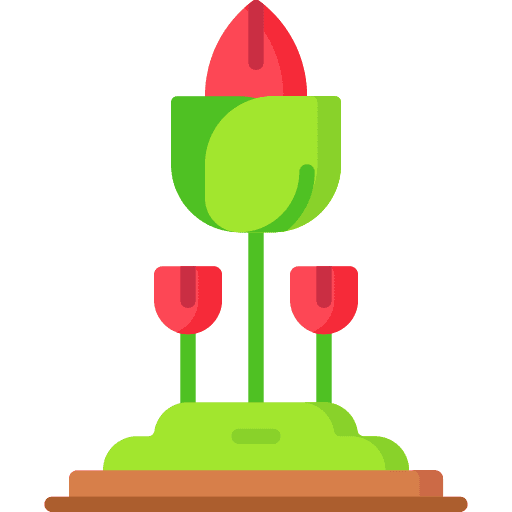 Flower gardening botanic nature icon