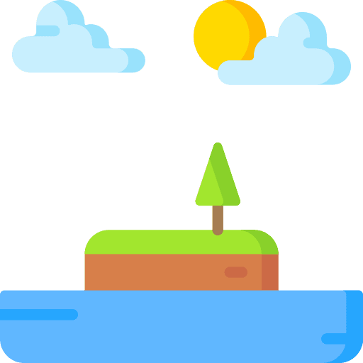 Island nature sun island icon