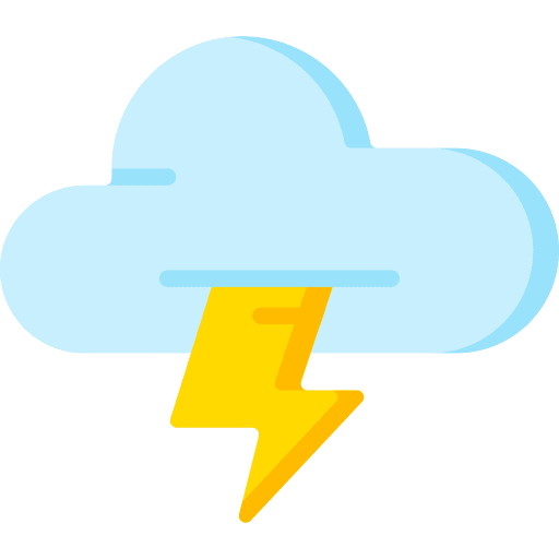 Thunder thunder rain lightning bolt icon