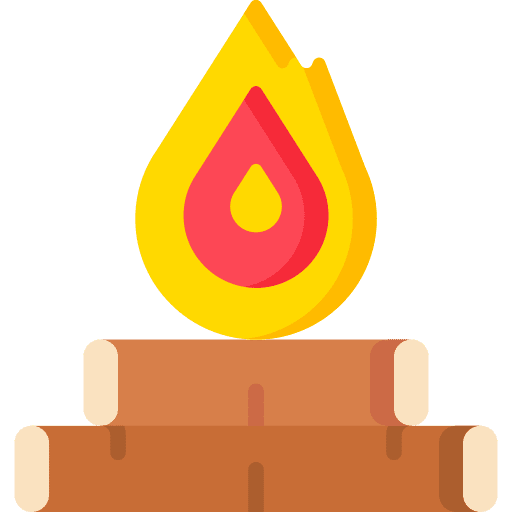Bonfire campfire flame camping icon